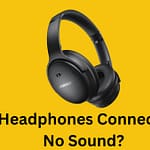 bose headphone connected but no sound